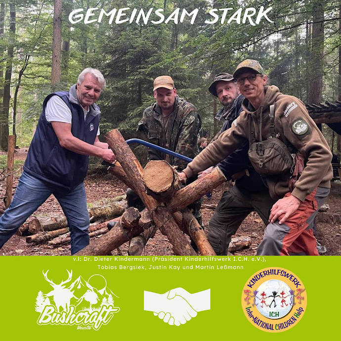 Bushcraft Wesertal - Kooperation mit dem Kinderhilfswerk I.C.H. e.V.
